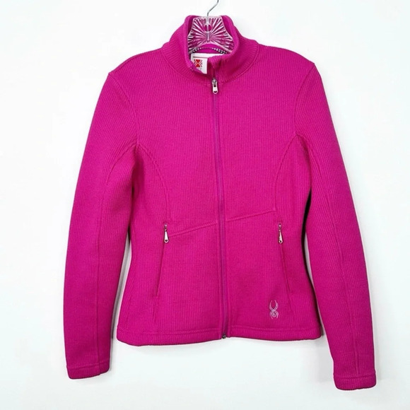 Spyder Jackets & Blazers - SPYDER Women's Pink Endure Full Zip Mid-Weight Core Sweater Jacket XS